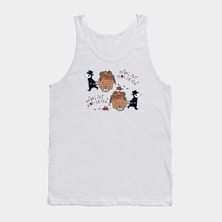 Dark plant humor pattern Tank Top